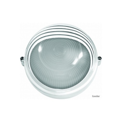 Светильник CAMELION 1104S C01 NEW 100W белый круг "Реснички" 230В до 130`C (1/8)