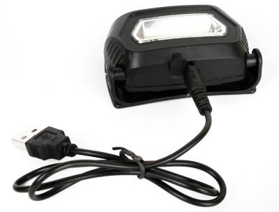 Фонарь ULTRAFLASH LED5359 налобный аккум 5В, черный COB 3Ватт, 3 реж.,пласт.,бокс