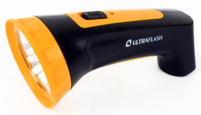 Фонарь ULTRAFLASH LED3804M аккум 220В, черный/желтый, 4 LED, SLA, пластик (5/80)