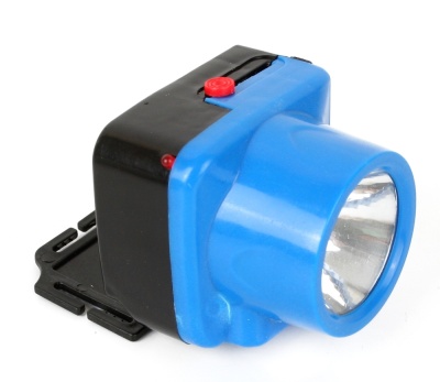Фонарь ULTRAFLASH LED5375 налобн. аккум. 220В, голубой, 1 Ватт  LED, 2 реж, пласт, бокс