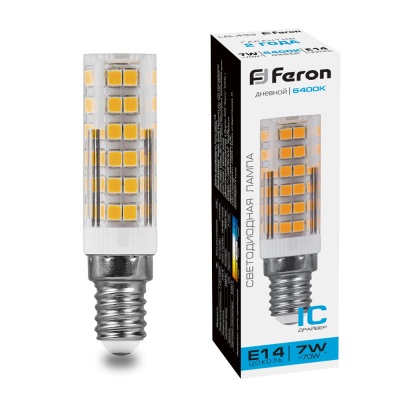Лампа светодиодная FERON LB-433 7W 230V Е14 6400K 