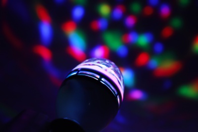 Лампа светодиодная Ergolux LED-A75DIS-3W-E27 DISCO RGB 220-240В