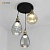 Светильник MAYSUN ZAR round 1R2OV 3xE27-450x1100-BLACK/GOLD/CLEAR-220-IP20 