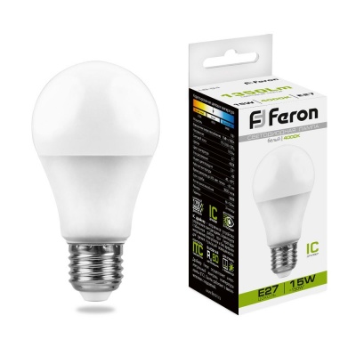 Лампа светодиодная FERON LB-94 45LED/15W 230V E27 4000K A60