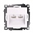 Розетка компьютерная 2-местная RJ-45 (механизм), серия Катрин, GLS00-7109-01, белый