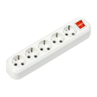 Колодка IN HOME УЗВ-5-GRAND пятиместная с выключателем и заземлением 5250 