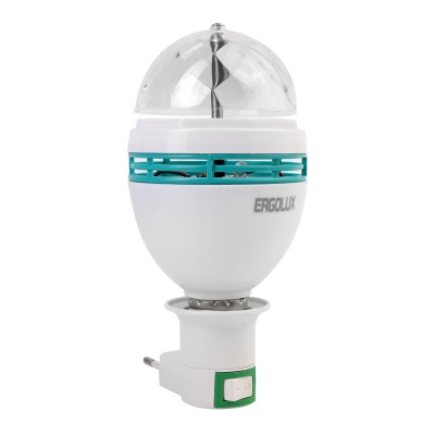 Лампа светодиодная Ergolux LED-A75DIS-3W-E27 DISCO RGB 220-240В