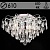 Люстра E2372/6+6 CH хром/хрусталь 6х60W E27+6х3W LED WT+BLUE ПДУ d610 h400, QH23