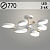 Люстра XI3298/6 WT+WOOD белый/дерево 108W LED 3000-6000K d770 h190, HN23