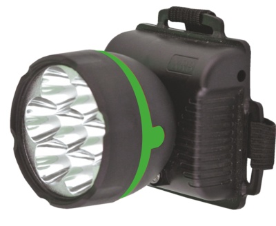 Фонарь ULTRAFLASH 909LED7 налобный, черный 7LED 1режим, 3xR6, пластик 
