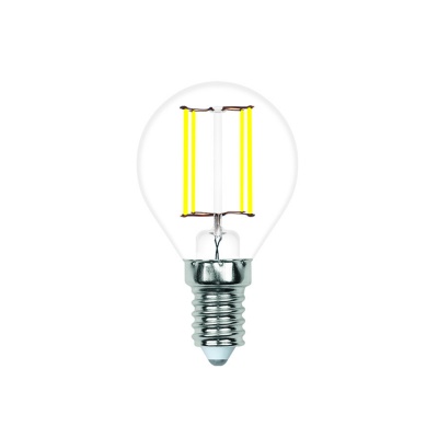 Лампа светодиодная филамент VOLPE LED-G45-6W/3000K/E14/CL/SLF серия Active