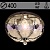 Люстра 55733/400 CR хром 4х40W E14 LED-WT ПДУ d400