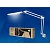 Светильник настольный UNIEL TLD-524 White/8W/  на струбцине/LED/500Lm/4500K/Dimmer/Цвет-белый
