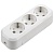 Розеточная колодка GSB-16-3-G-IP20 Easy, 16А, 3 места, с заземлением, без выключателя, IP20