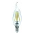 Лампа светодиодная UNIEL LED-CW35-13W/3000K/E14/CL PLS0 «свеча на ветру», прозрач. Теплый белый свет