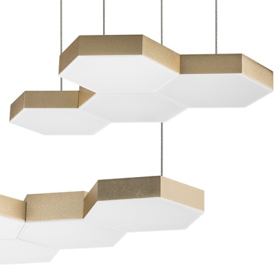 750221 Люстра подвесная FAVO LED-60W 2880LM Satin Gold 3000K