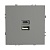 Розетка 2-местная USB + Type C (механизм), 250В, 20W, серия Эмили, RST10-5115-10, платиново-серый