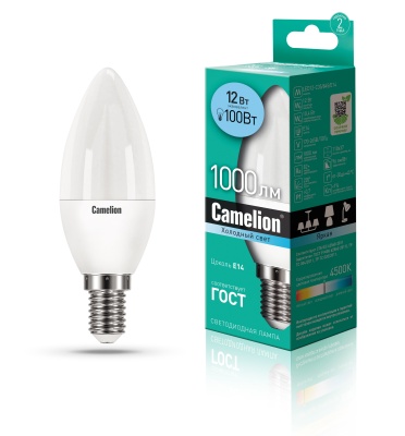 Лампа CAMELION LED12-C35/845/E14 220V 12W ()