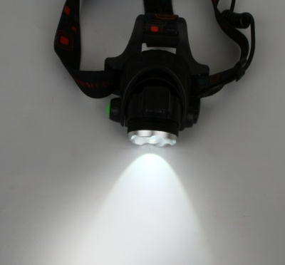 Фонарь ULTRAFLASH E1336 налобный акк 3,7В черный 1LED 4Ватт, фокус, 2ак 4реж, сенсор, бокс