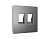AP6621 Лицевая панель ALFA (Антрацит серый) для компьютерной/телефонной двойной розетки RJ-45/RJ-11 
