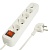 Удлинитель 4-местный с/з с выключ., 3x1мм2, 5м, 250В, 16А, 1USB+2C, 2.4A, сер Home, HM071-41-05, бел