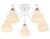 Светильник потолочный TR303305/5 WH/CH/FR белый/хром/белый матовый E27*5 max 60W D600*270