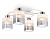Люстра подвесная Ambrella TR303205/4 WH/CH/SM/FR белый/хром/дымчатый/белый матовый E27*4 max 60W 370