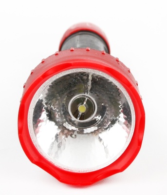 Фонарь ULTRAFLASH 6102-ТН 1LED 2XR6 черный, пластик, блистер-пакет (25/200)
