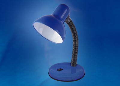 Светильник настольный UNIEL TLI-204 Цоколь E27. Цвет голубой (мягкая упаковка)