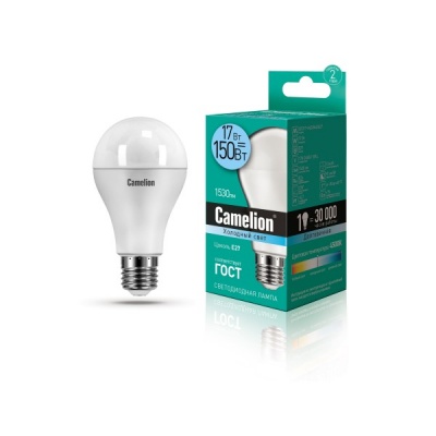 Лампа CAMELION LED17-A65/845/E27 220V 17W (1/10/100)