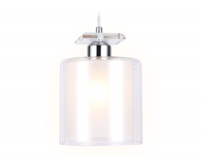 Светильник подвесной со сменной лампой Ambrella TR3577 CH/CL хром/прозрачный E27 max 40W D150*1025