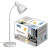 Светильник настольный UNIEL UML-B701 E27 WHITE  60W. Цоколь Е27. Механический выключатель. Белый.