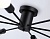 Люстра потолочная Ambrella TR80411/8 BK черный E27/8 max 60W D950*150