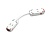 Коннектор питания гибкий для шинопровода Magnetic 220V GL1109 WH белый 250*28.5*18