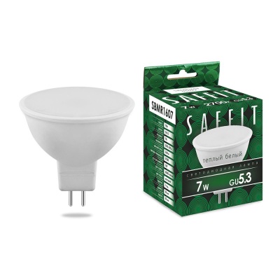 Лампа светодиодная SAFFIT 7W 2700K 230V GU5.3, SBMR1607 (10/200)