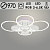 Люстра DK06066B/8 PR WH белый 252W+10W LED RGB 3000-6500K d970 ПДУ(ИК) диммер, HN23