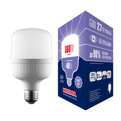 Лампа светодиодная VOLPE LED-M80-40W/6500K/E27/FR/NR