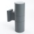 Светильник FERON DH0702 230V без лампы 2*E27,  260*155*90 серый