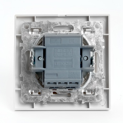 Выключатель электрический 3-клавишный, серия Эрна, PSW10-9007-01, белый