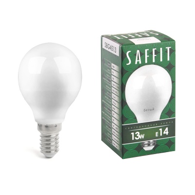 Лампа светодиодная SAFFIT 13W 4000K 230V E14 G45, SBG4513 ()