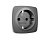 OP6570 Лицевая панель OMEGA (Антрацит серый) для электрической розетки с/з со шторками QUANT
