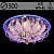 Люстра 55730/500 CR хром 5х40W E14 LED-WT+BLUE ПДУ d500