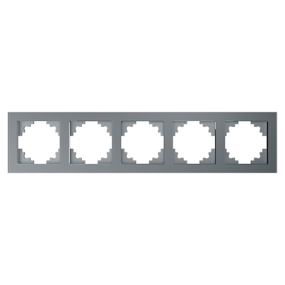 Рамка 5-местная, серия Катрин, GFR00-7005-03, серебро (10/60)