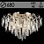 Люстра E2591/8+8 FGD золото/хрусталь 8х60W E27+8x3W LED ПДУ d680 h460, QH24