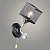 Бра N6190/1W AB+BK бронза/черный 1х60W E27 h220, QH24