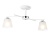Люстра подвесная Ambrella TR303201/2 WH/CH/FR белый/хром/белый матовый E27*2 max 60W 470*370*260