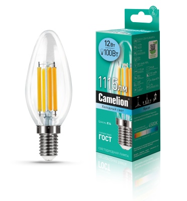 Лампа CAMELION LED12-C35-FL/845/E14 220V 12W