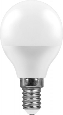 Лампа светодиодная FERON LB-95 16LED/7W 230V E14 6400K G45 (10/100)