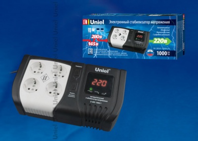 Стабилизатор напряжения UNIEL U-ARS-1000/1 серии Standard - Expert 1000 ВА