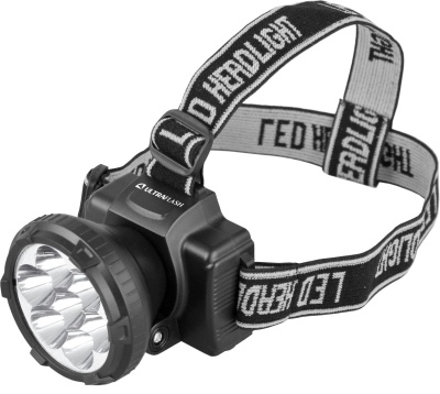 Фонарь ULTRAFLASH LED5362 налобный аккум., черный 7LED 2режима, пластик (1/100)